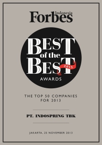 Indospring Best of The Best Forbes Indonesia 2013