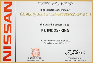 Indospring sertifikat Nissan